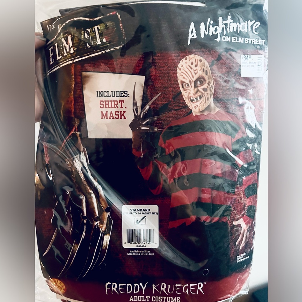 FREDDY KRUEGER Adult Costume - Standard size (fits up to 44 Jacket size)